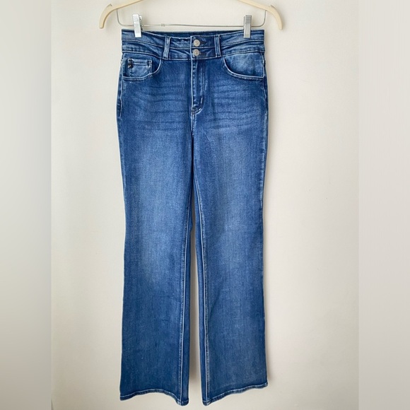 Kancan Jeans Women’s 25 Onyx Ultra High Rise Wide Flare Jean - Picture 2 of 11